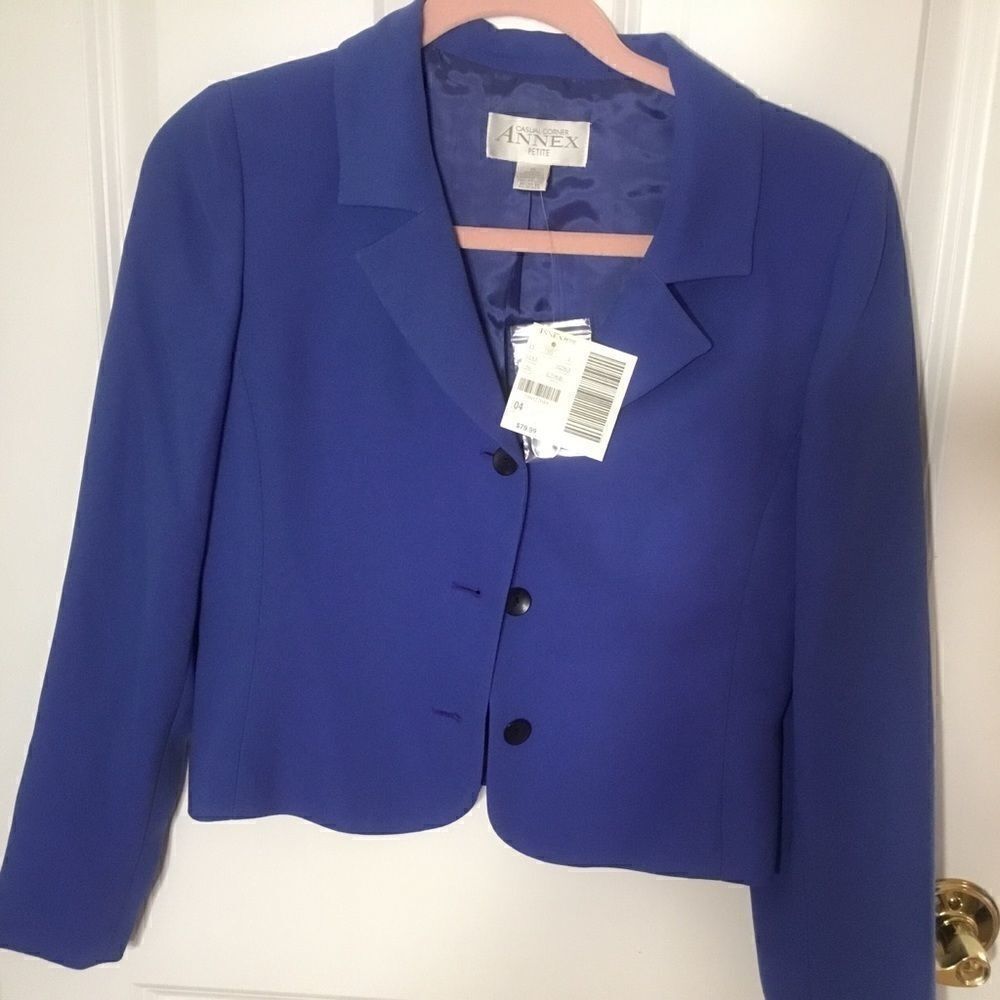 NWT Casual Corner Periwinkle Blue Women’s Sz 4 Jacket